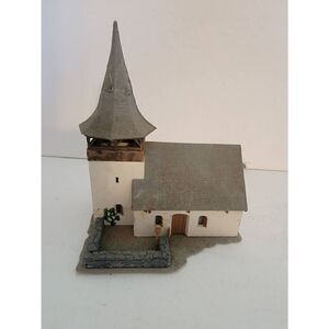 Vintage Kibri White Gray Alpine Village Church In Sertig Railway Train Building